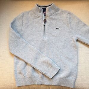 Vineyard Vines Boy's Gray Zip-Up Sweater NWT